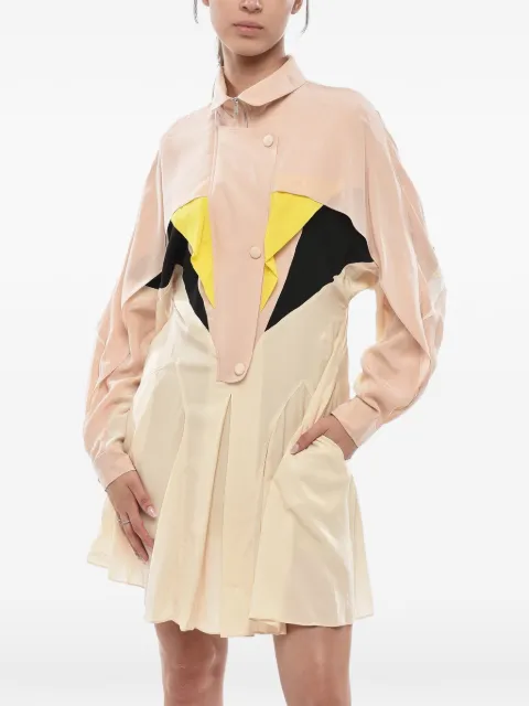 Stella McCartney margot contrast-detail mini dress Neutrals 603781SY2065900