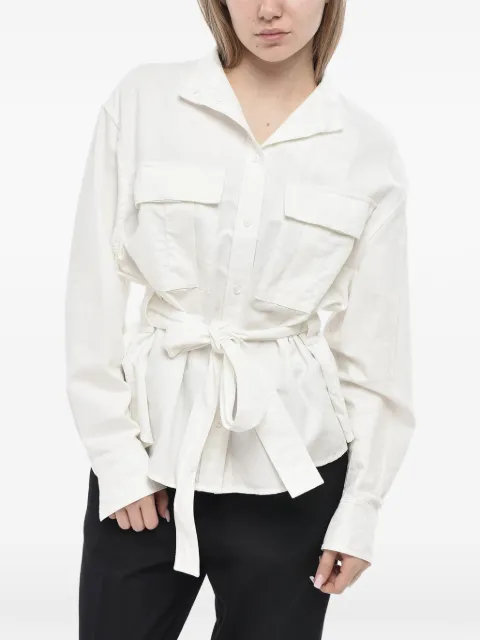 Ferragamo belted Sahariana shirt White 13H270MASCARPONE