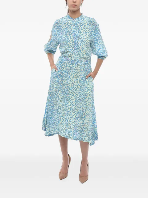 Stella McCartney animal-print Olivia dress Blue 603695STA308500