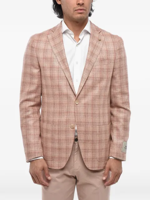 Corneliani single-breasted patch-pocket blazer Orange 27XZ172766902