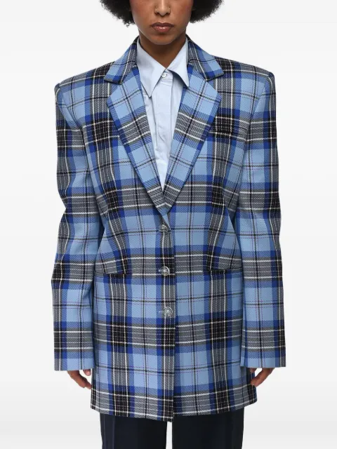 Off-White Tomboy tartan blazer Blue OWEF094S23FAB0016910