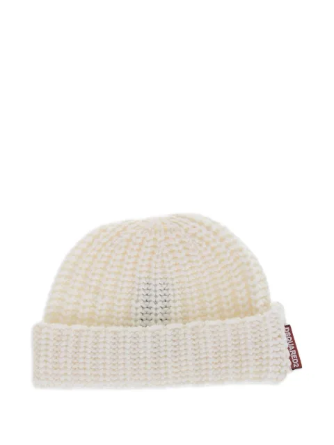 DSQUARED2 monochrome wool beanie White S82KNM0160SJ01W000011063