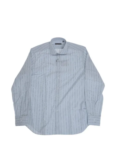 Corneliani striped French-collar shirt Blue 27P1029381634001