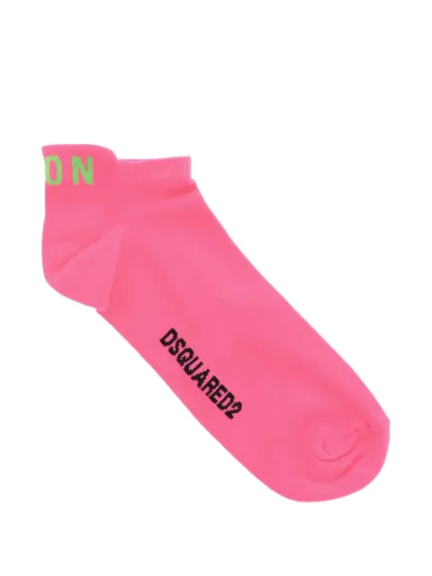 DSQUARED2 Icon logo-print socks Pink S82DFV15SJ2400