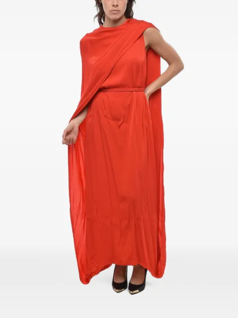 Stella McCartney sleeveless belted-waist maxi dress Red 498233SJA066501
