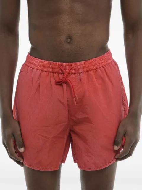 Diesel drawstring-waist logo-patch swim trunks Red A176000AFBG42AA