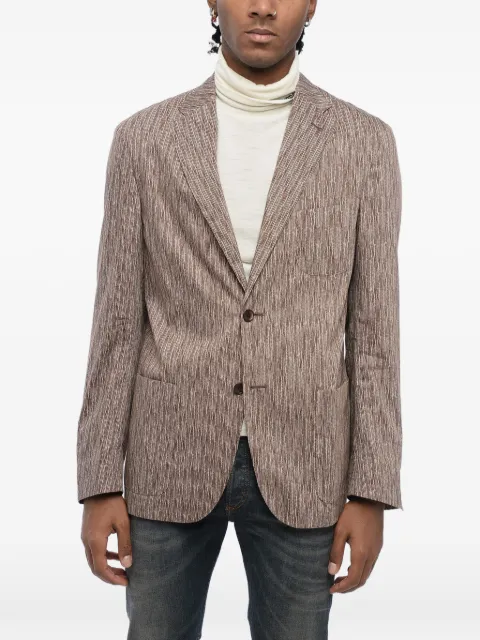 Corneliani single-breasted patch-pocket blazer Brown 85X5760116900030
