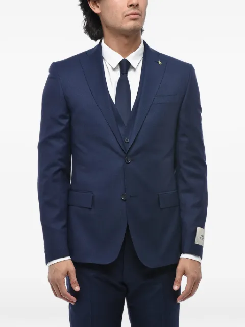 Corneliani single-breasted flap-pockets suit Blue 278R292767124