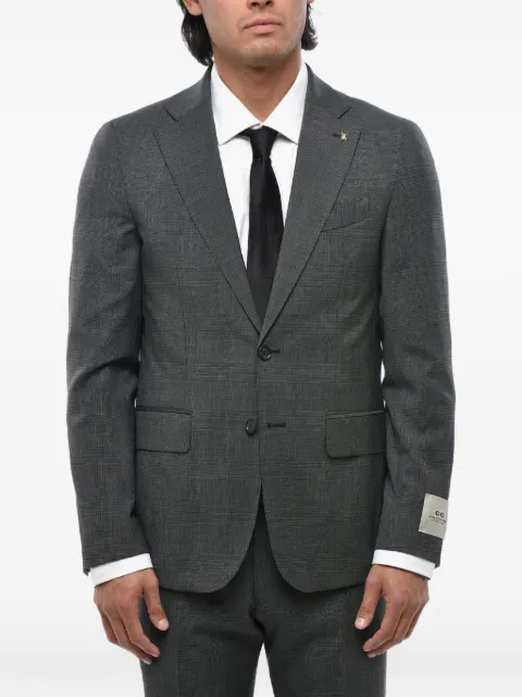 Corneliani single-breasted checked suit Grey 277Z632767453