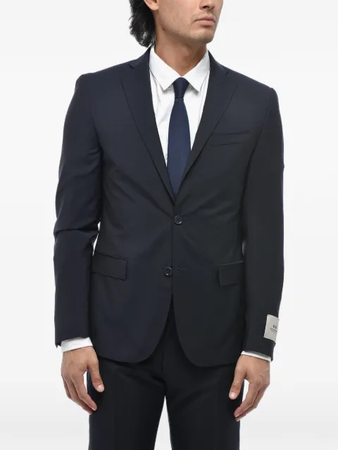 Corneliani single-breasted flap-pocket suit Blue 277R292764135