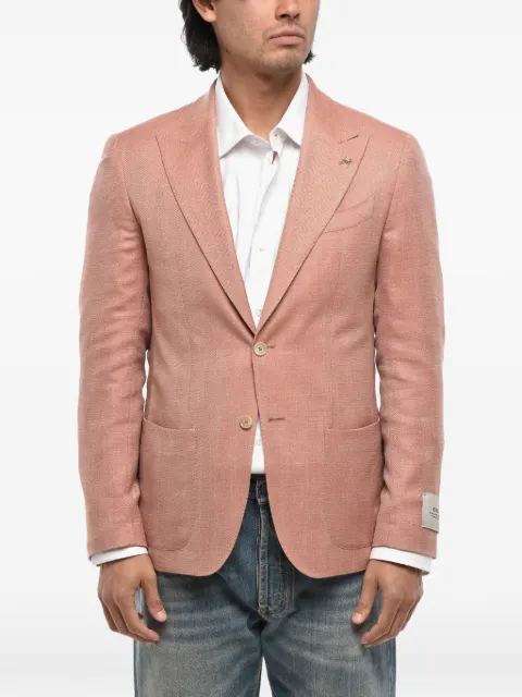 Corneliani peak-lapel single-breasted jacket Pink 27XZ512766237045