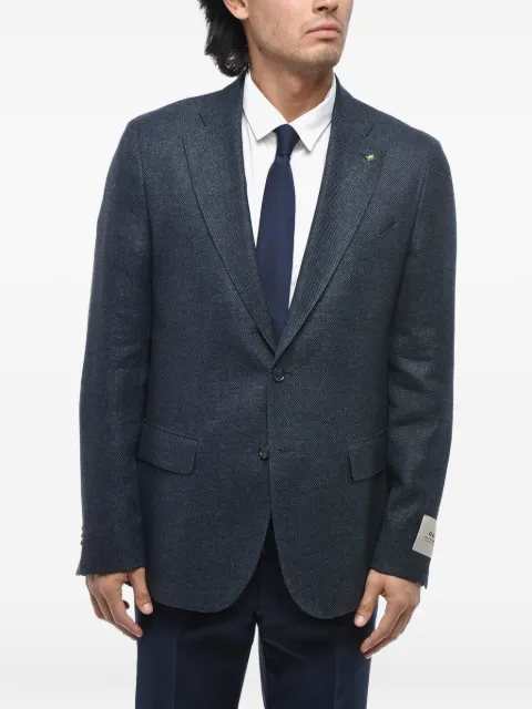 Corneliani single-breasted flap-pocket blazer Blue 276Z862766504