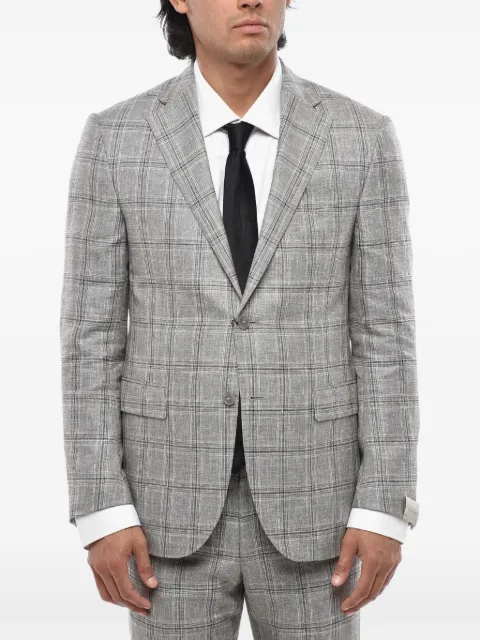 Corneliani single-breasted checked suit Grey 91N2752287211