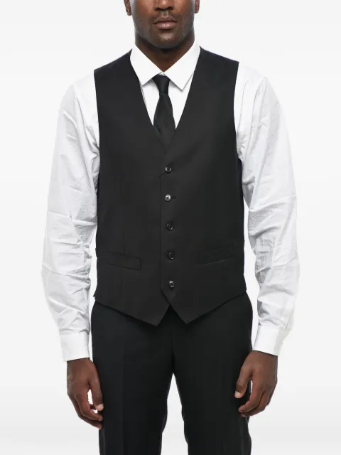 Corneliani V-neck welt-pocket waistcoat Black 85C2619818060