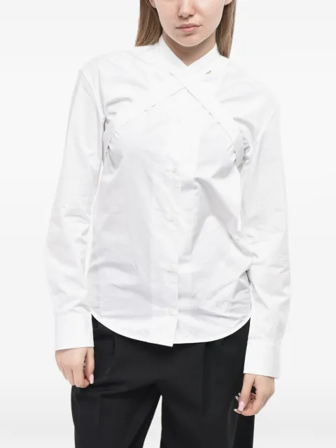 Off-White Crossbelt poplin blouse White OWGE014F23FAB0010100