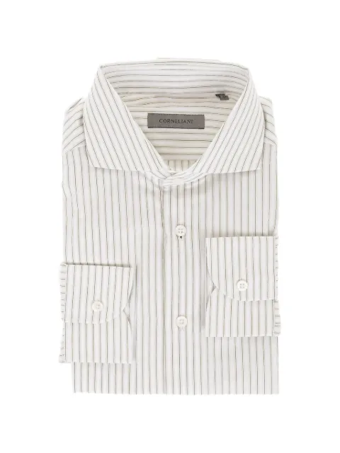 Corneliani striped cotton shirt White 85P1020111308