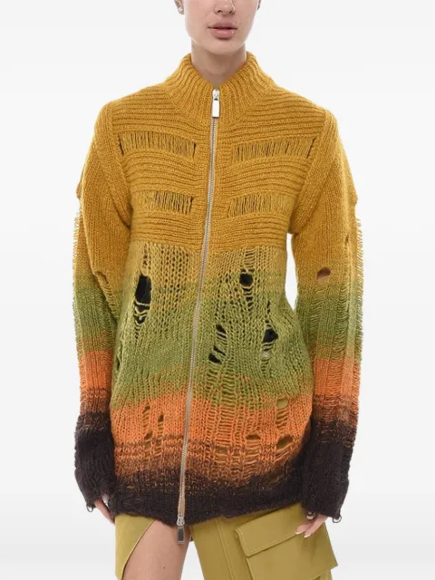 Off-White degradé distressed cardigan Yellow OWHB045F23KNI0015027