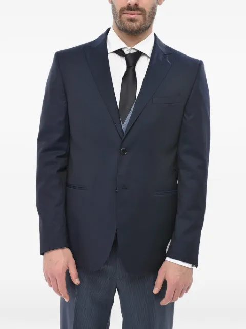 Corneliani single-breasted pinstriped suit Blue 838Z729130090