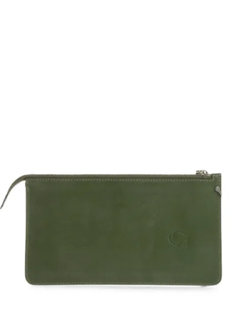 Il Bisonte logo-debossed leather cardholder Green SCA068PV0011GR22924
