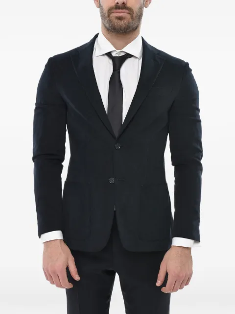 Corneliani CC Collection patch-pocket single-breasted blazer Black 94XZ239468503002