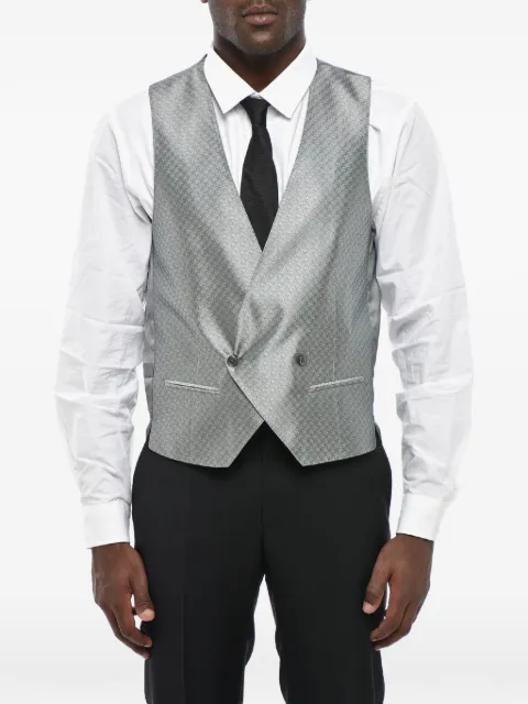 Corneliani jacquard double-breasted waistcoat Grey 85C0800117182050