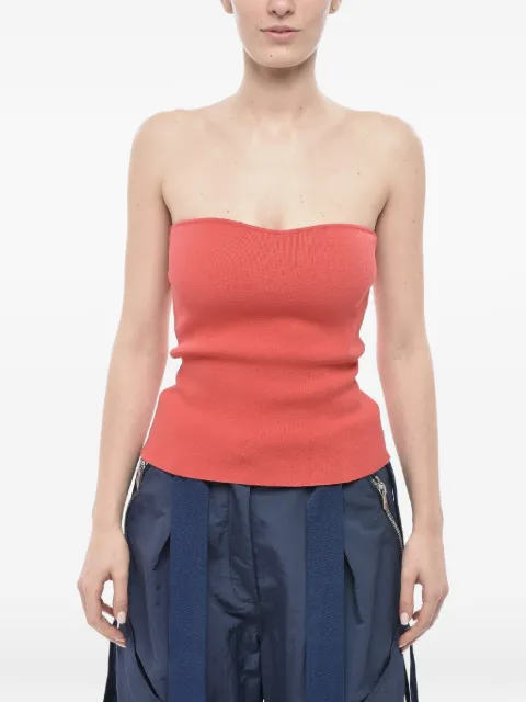SUPER BLOND ribbed-knit tube top Red 24WNDKW800FU002ROSSO