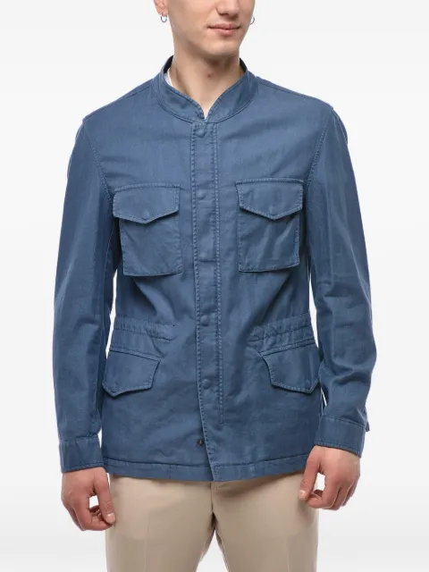 Corneliani long-sleeved utility jacket Blue 872AZ71120153