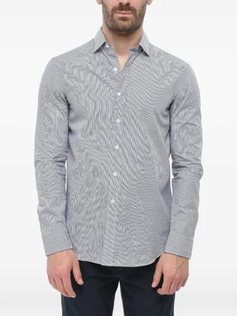 Salvatore Piccolo long-sleeved striped shirt Blue PCOPENOR12