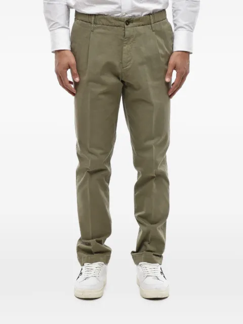 Corneliani elasticated-waist chino trousers Green 914ED63120190
