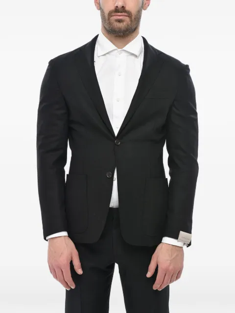 Corneliani Whisper patch-pocket blazer Black 94X5799418512020