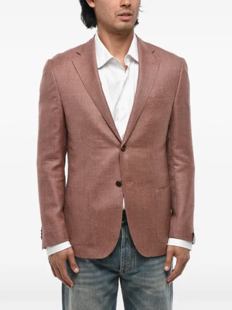 Corneliani Gate patch-pocket blazer Pink 91XY763118280048