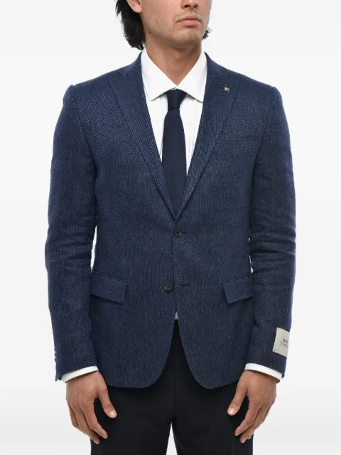 Corneliani single-breasted flap-pocket jacket Blue 276R292766324001