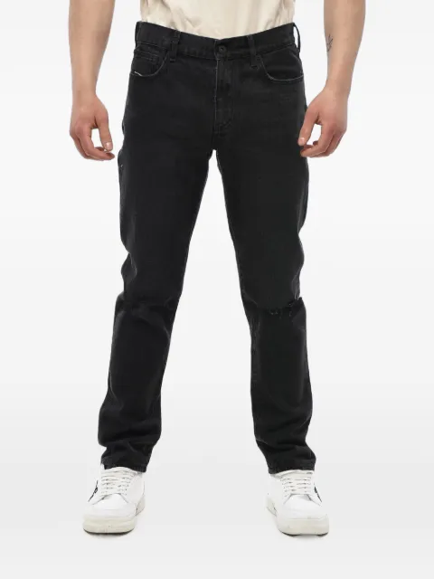 Off-White distressed skinny-fit jeans Black OMYA129F21DEN0011209
