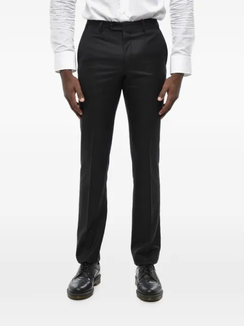 Corneliani flat-front virgin wool trousers Black 8452639818159020