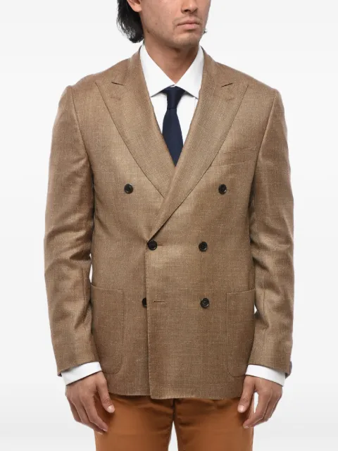 Corneliani Gate double-breasted blazer Brown 93XY899318280033