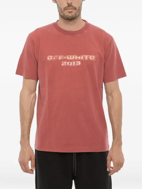 Off-White logo-print Bacchus-print T-shirt Red OMAA027F23JER0062984