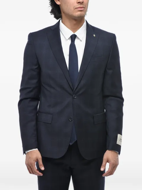 Corneliani checked single-breasted suit Blue 277R292767085006