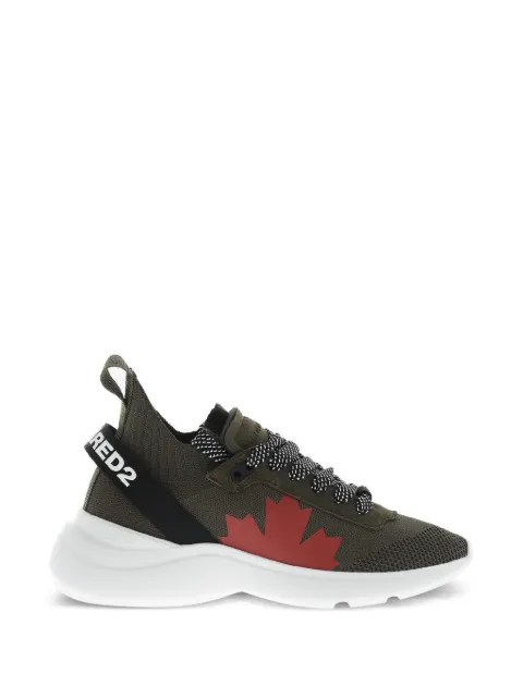 DSQUARED2 Fly maple-leaf sneakers Green S83SNW0059SJ592C3115M1