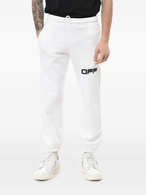 Off-White Airport Tape track pants White OMCH022G20FLE0020184