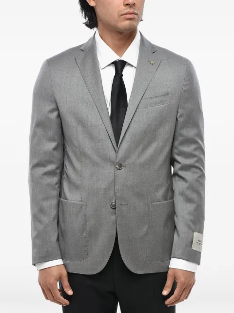 Corneliani single-breasted patch-pocket blazer Grey 27XZ172768150017