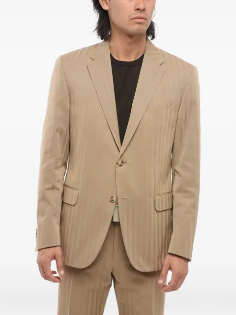 Corneliani single-breasted cotton suit Neutrals 877R401167907033