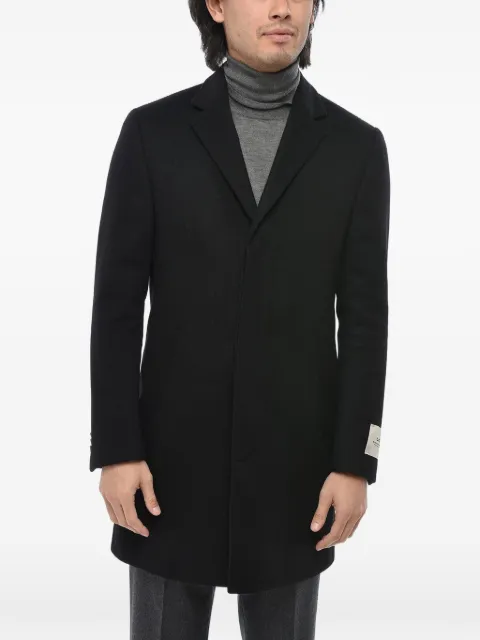 Corneliani single-breasted concealed-button coat Black 261A172662358020