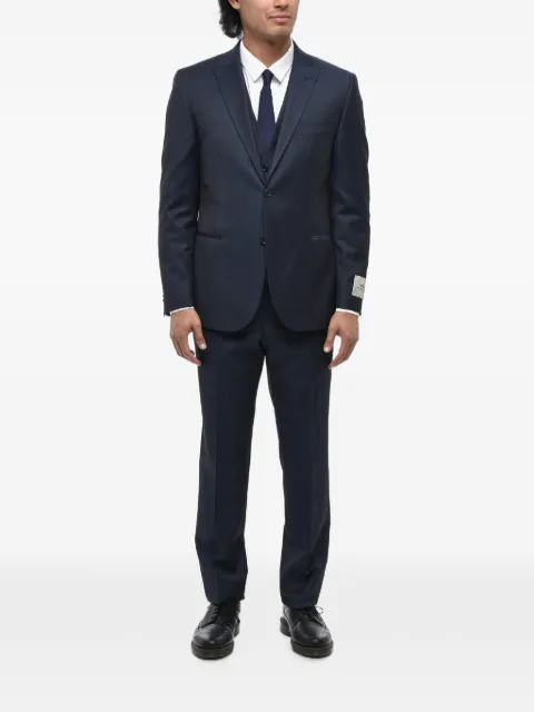 Corneliani peak-lapel virgin wool suit Blue 278R982768127002