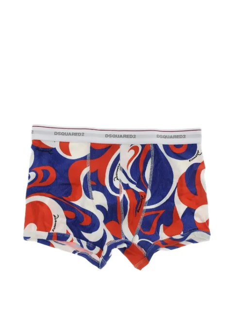 DSQUARED2 ribbed-knit patterned boxers Blue S82D9LC6SJ5200618