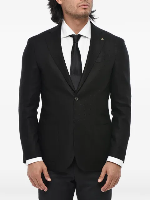 Corneliani CC Collection silk-twill blazer Black 93XZ319368299020
