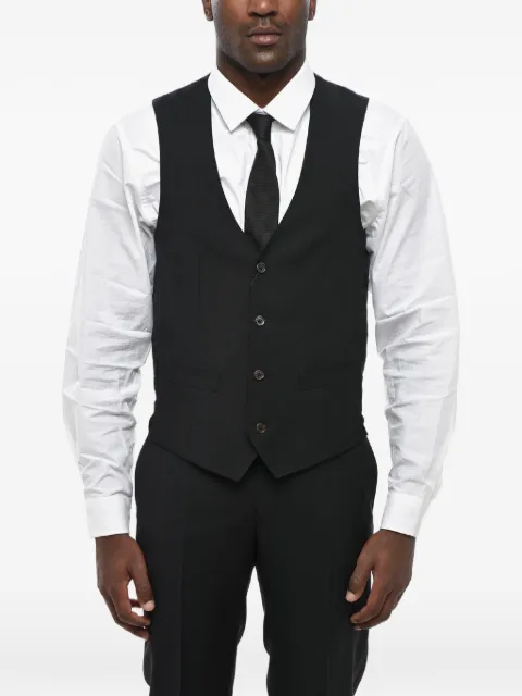 Corneliani Academy mohair-blend waistcoat Black 87C0821114136020