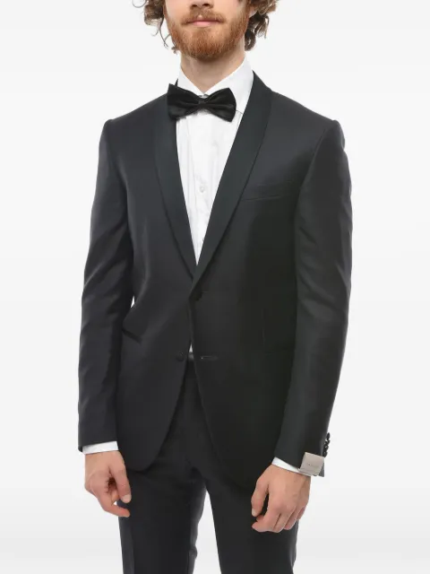 Corneliani Ceremony Academy shawl-lapel suit Black 8370889118232001