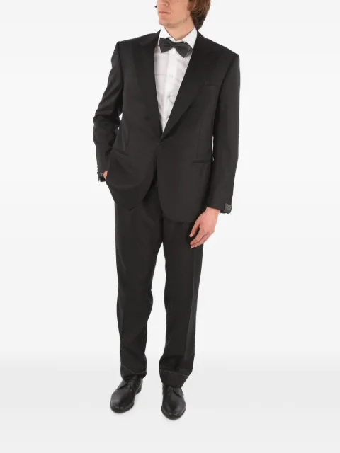 Corneliani single-breasted wool suit Black 7972107118232