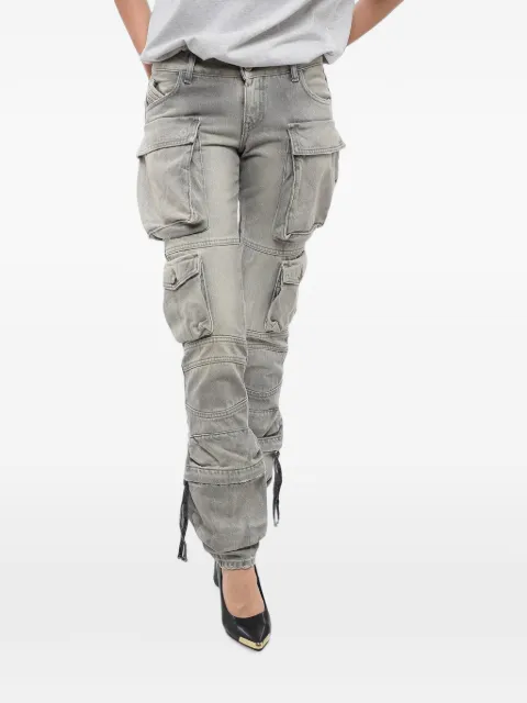 The Attico low-rise denim cargo pants Grey 237WCP113D063084