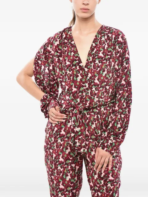 Stella McCartney Blossom floral-print silk jumpsuit Red 595245SNA91